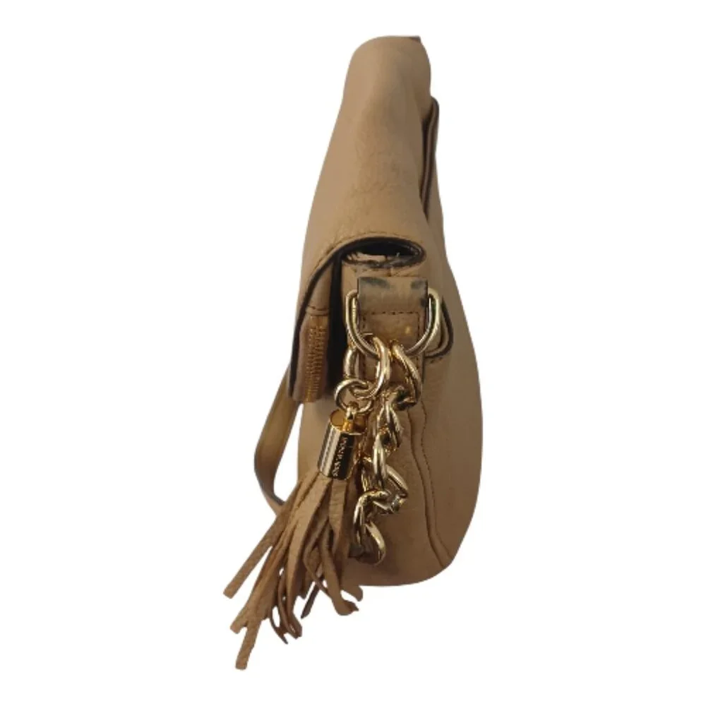 Michael Kors Bedford Cream Beige Pebbled Leather Crossbody Bag - Picture 4 of 13